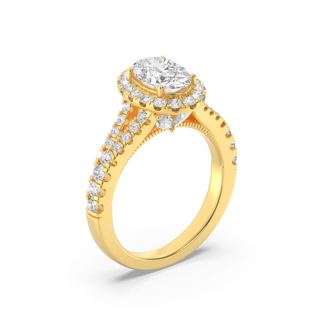 Petal Crown Halo Ring