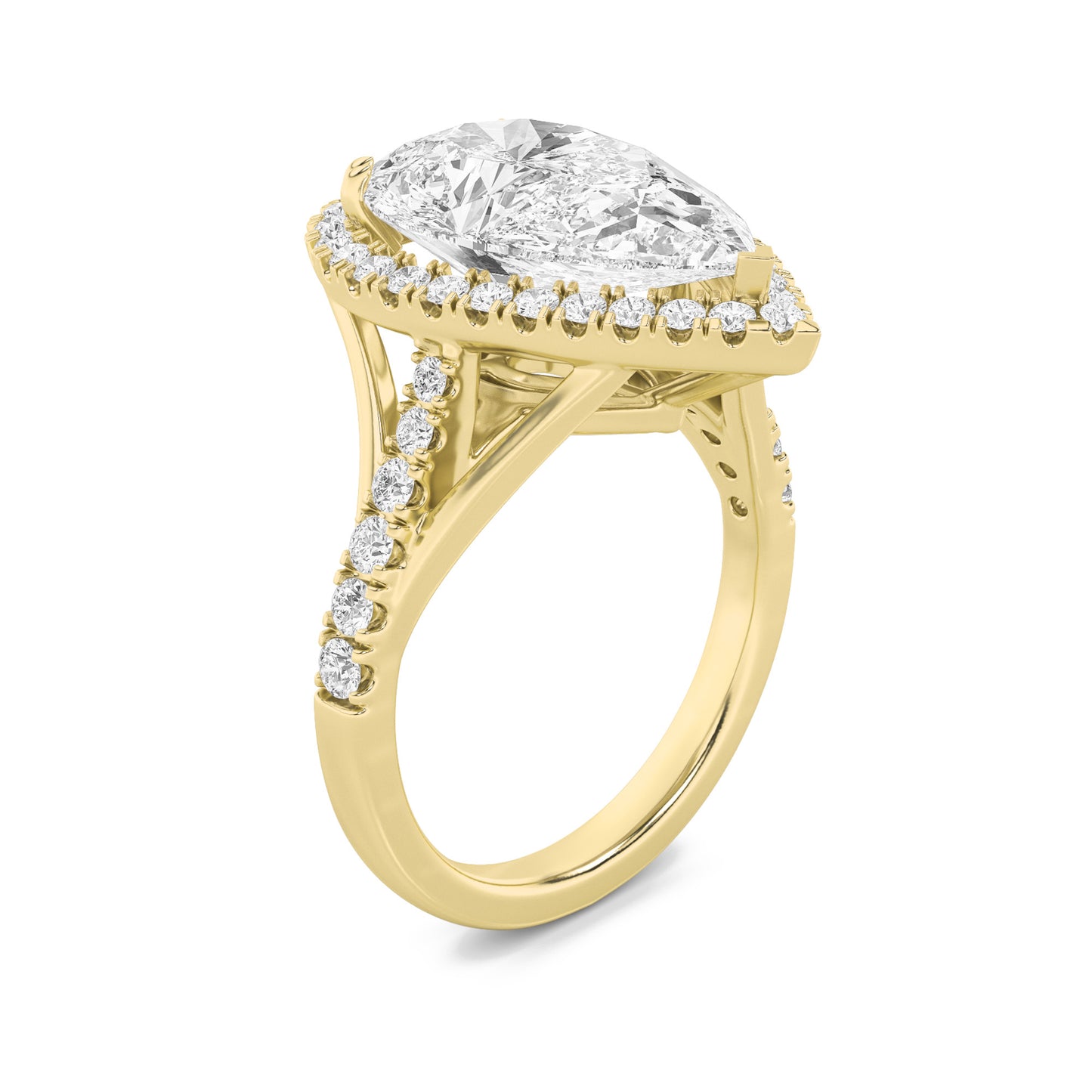 Splendor Pear Halo Ring
