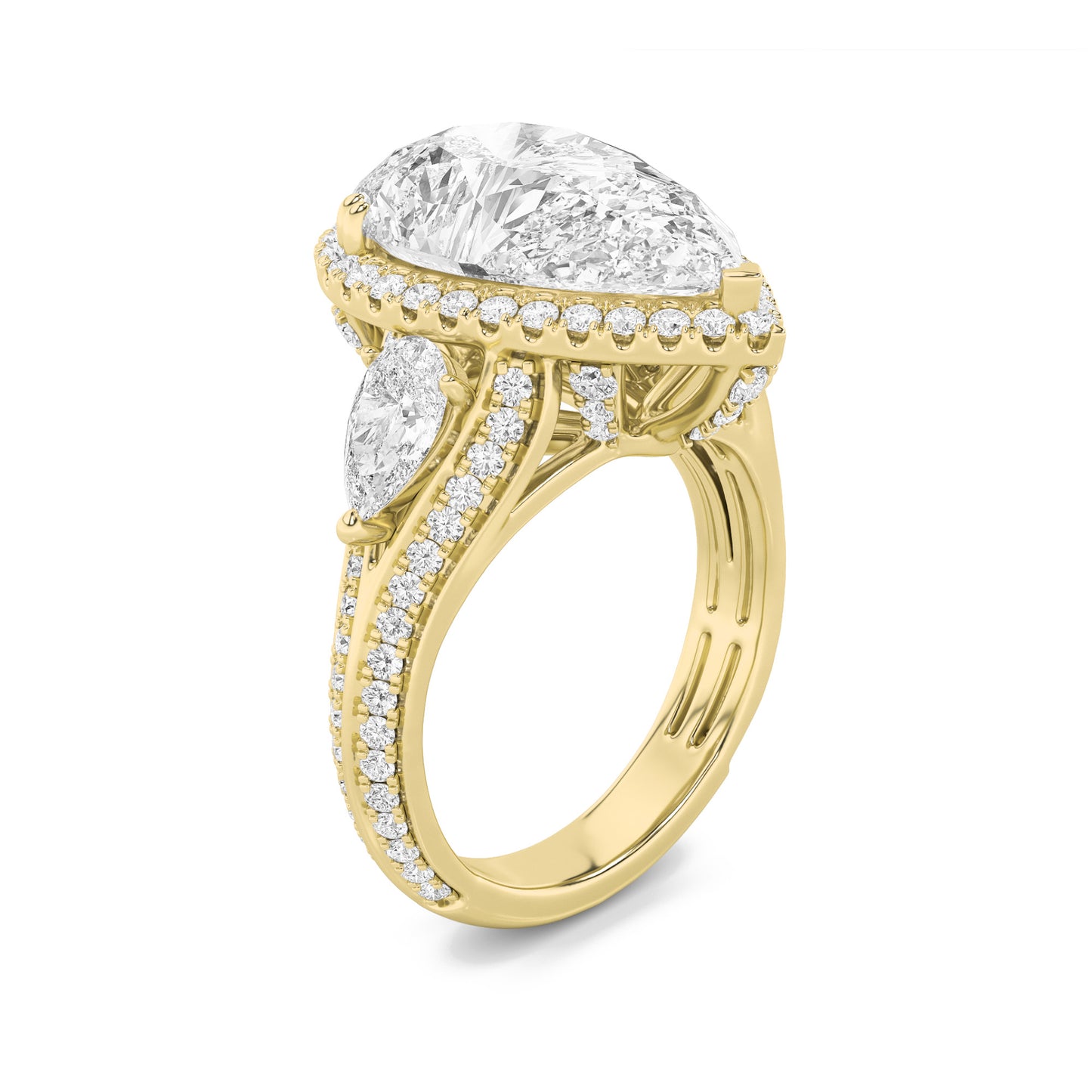 Eternal Halo Pear Ring