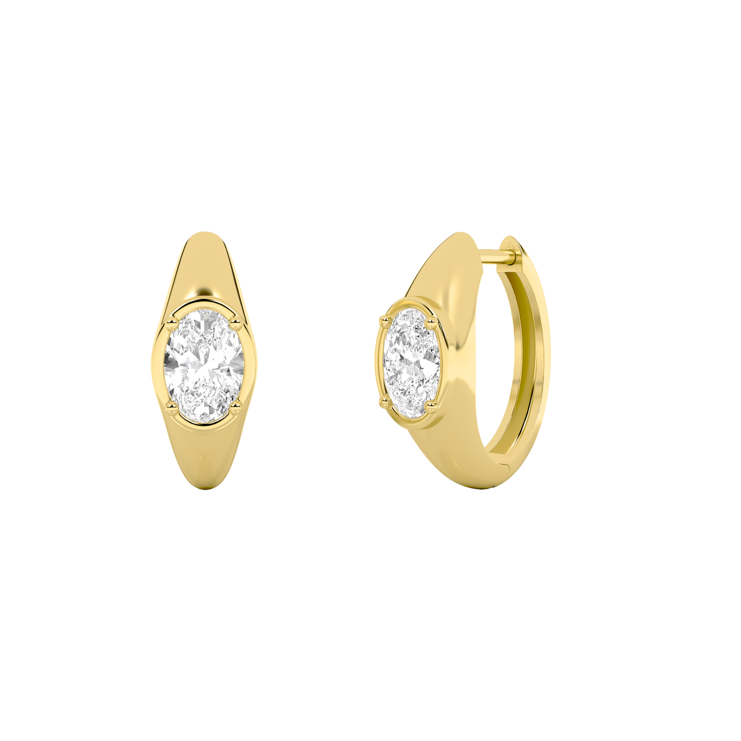 Chic Oval Hoop Earrings