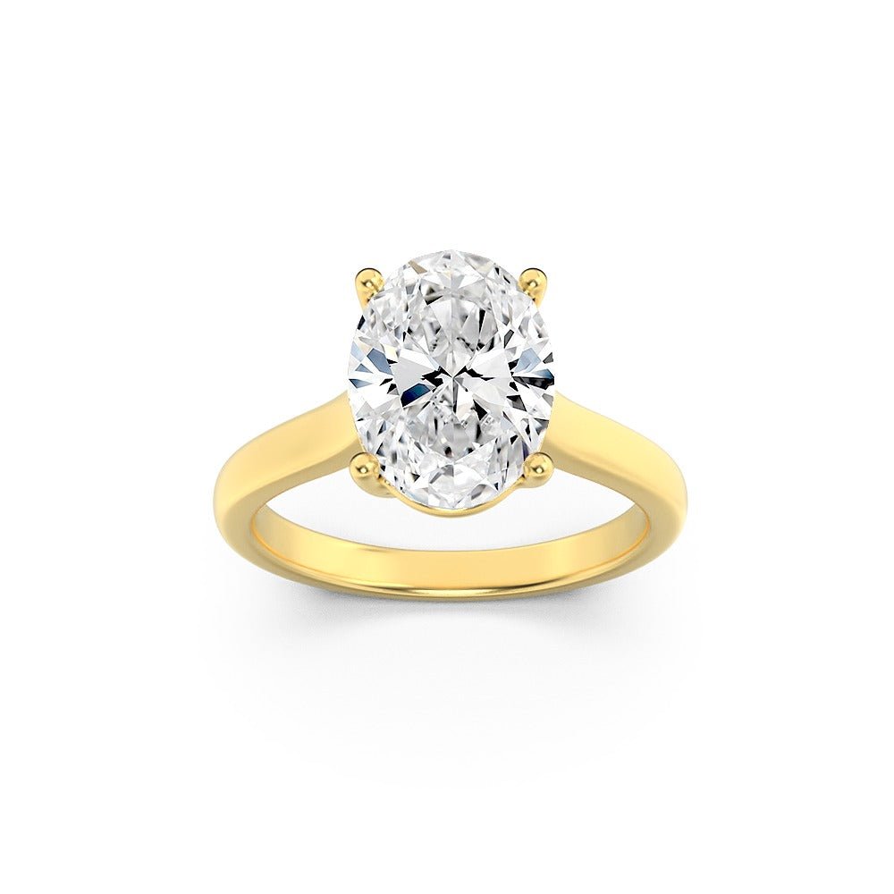 Celestial Oval Solitaire Ring