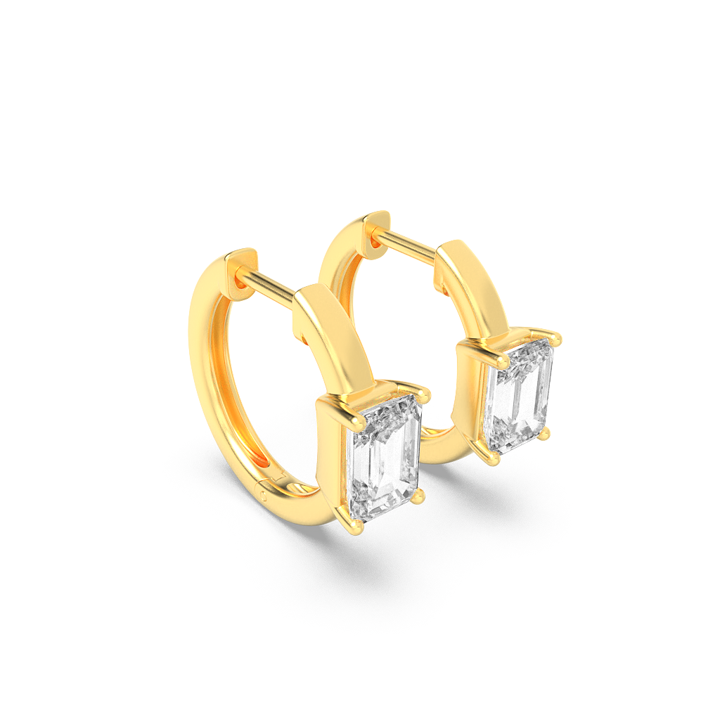 Emerald Dawn Curve Hoops