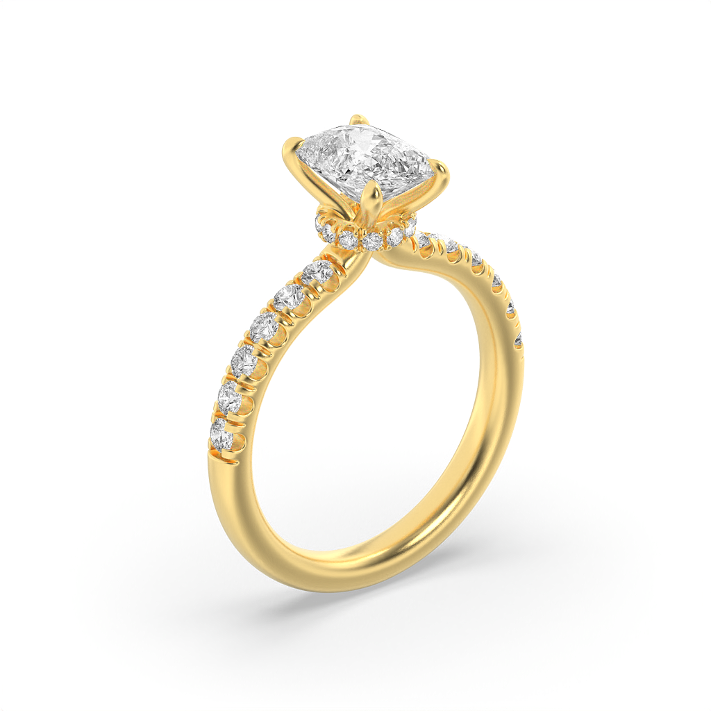 Lightstream Cushion Solitaire Ring