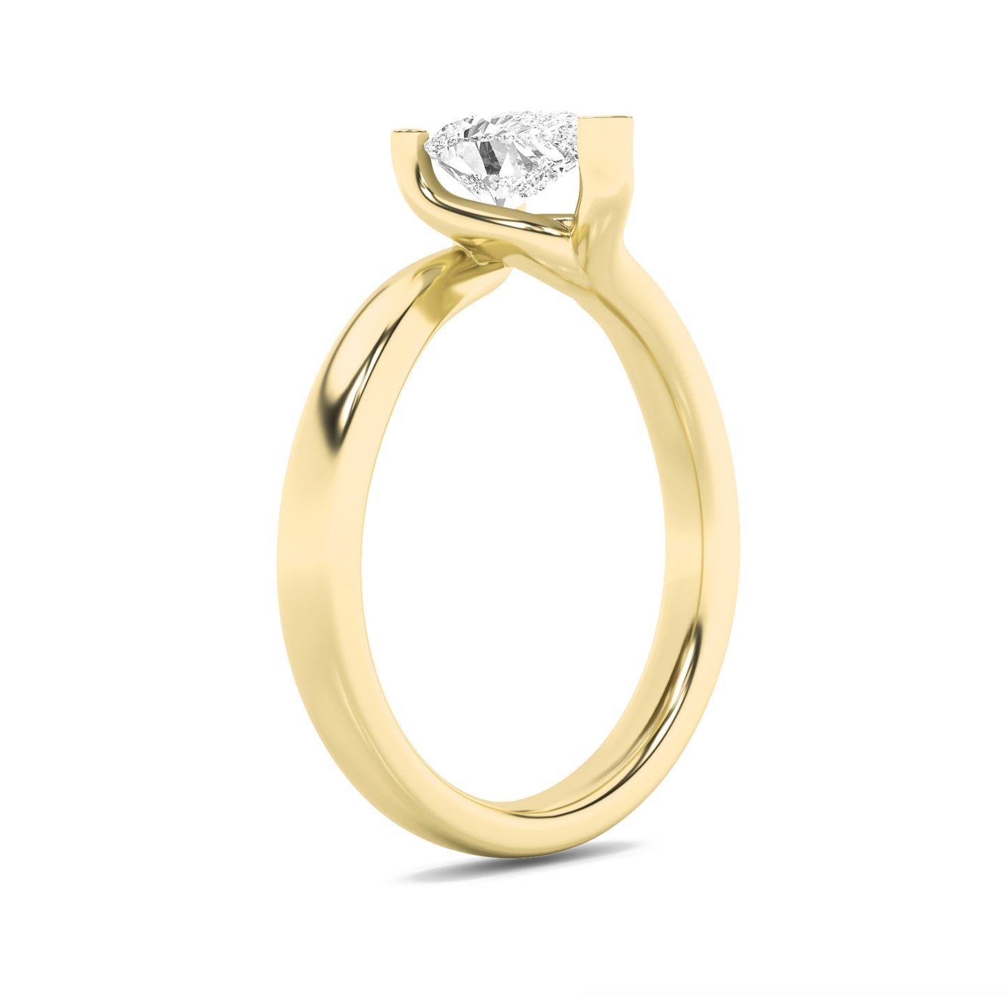 Pear Harmony Twist Ring