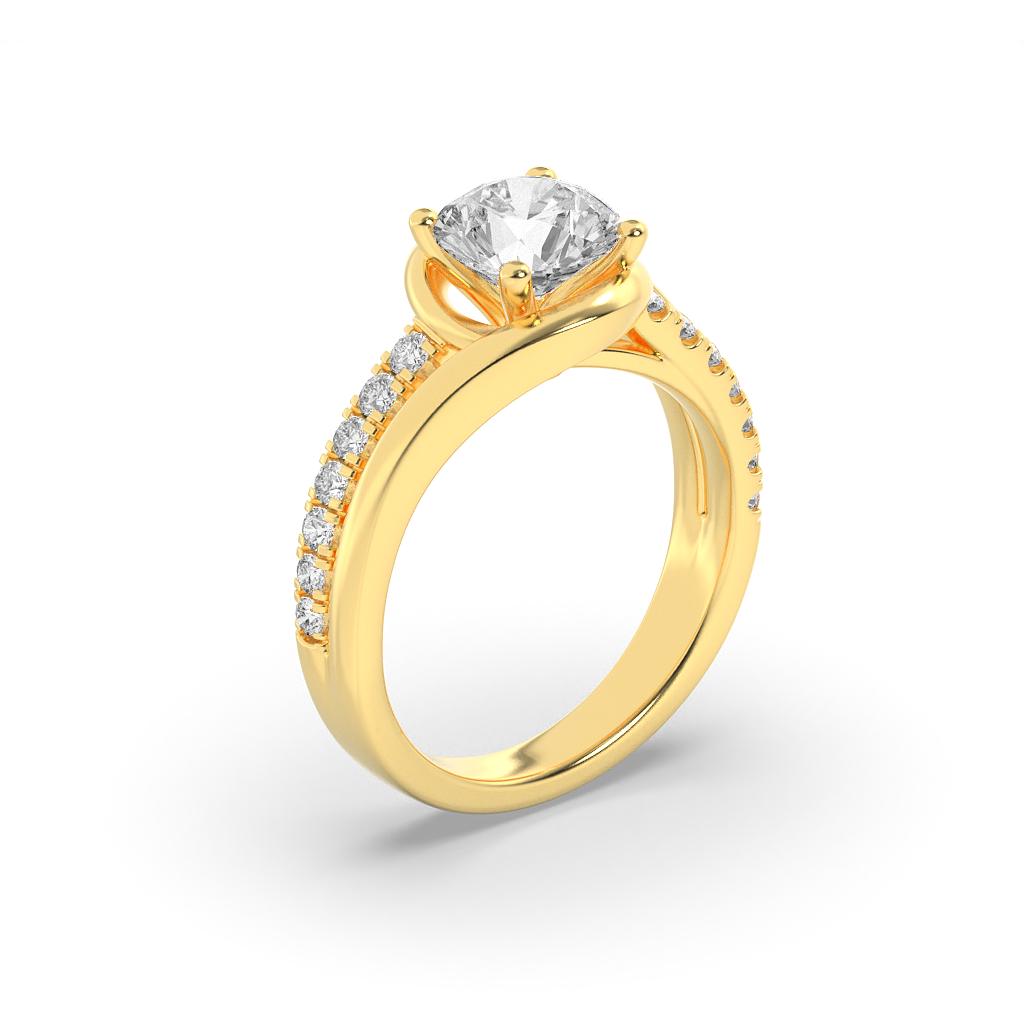 SolitaireTwist Diamond Ring